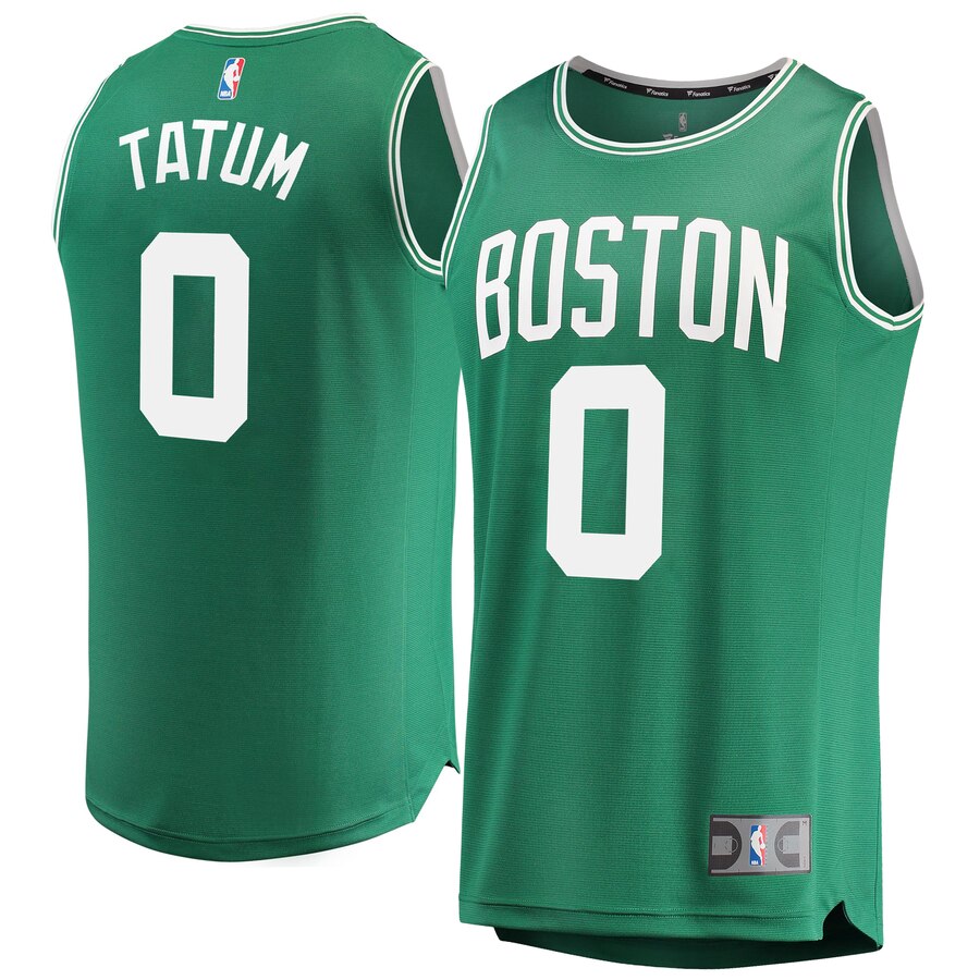 Youth Boston Celtics Jayson Tatum #0 Fast Break Fanatics Branded Green Replica Icon Edition Jersey 2401SWTO